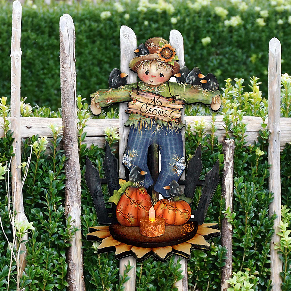 No Crows Scarecrow Halloween Door Decor by Jamie Mills