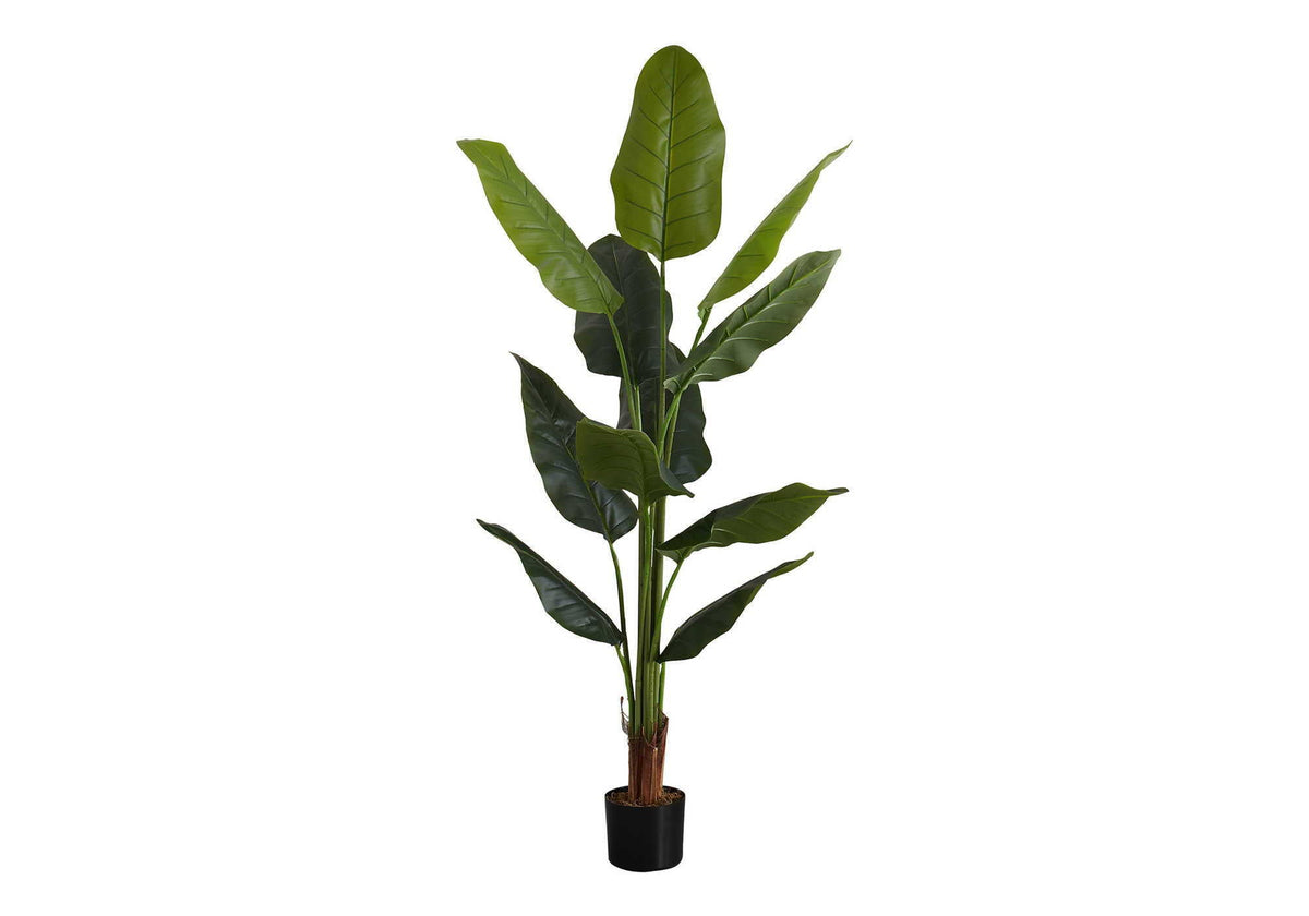 59" Tall, Artificial Plant, Strelitzia Tree, Indoor, Faux, Fake, Floor, Greenery, Potted, Real Touch