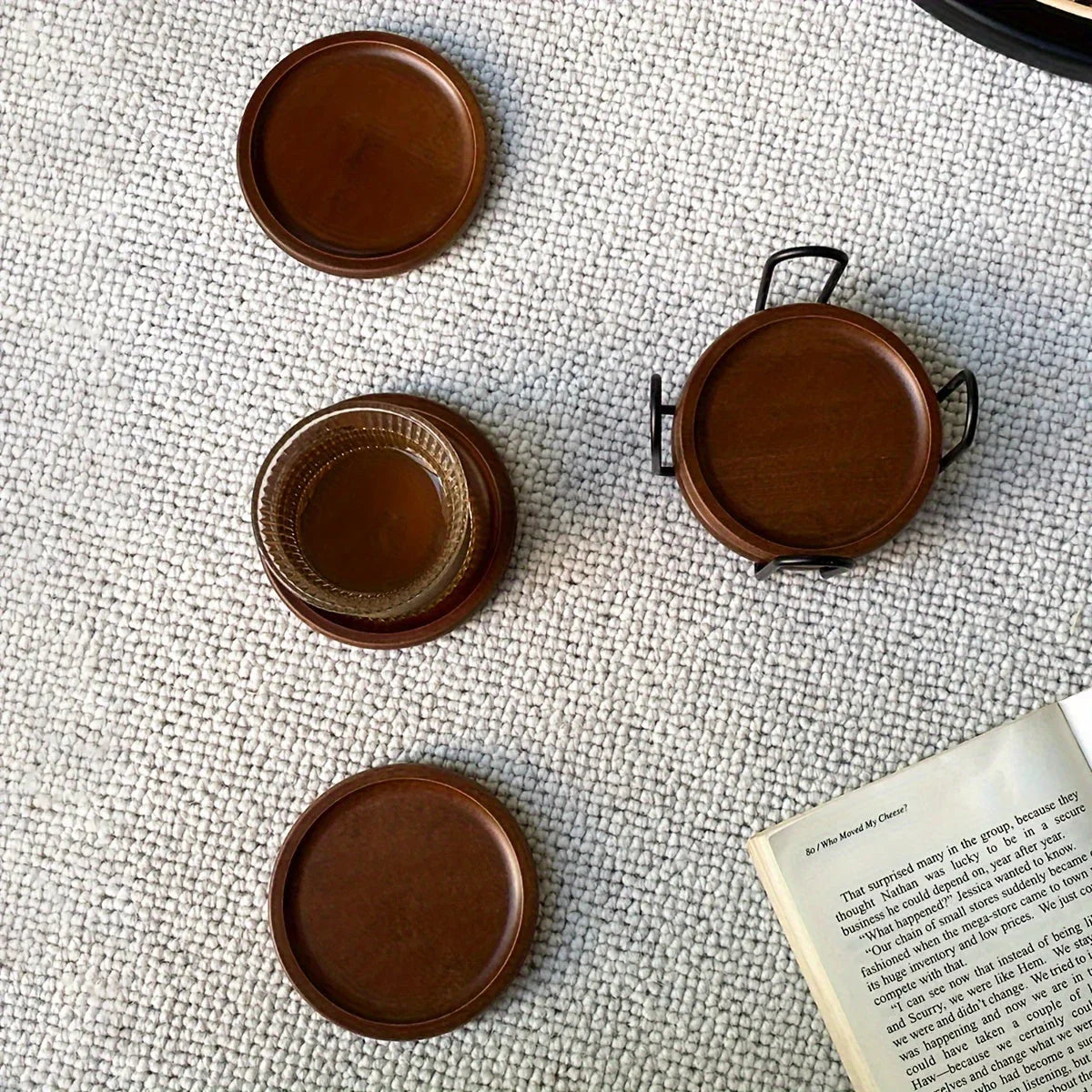 Coasters - Heat Resistant Bamboo Wood Set