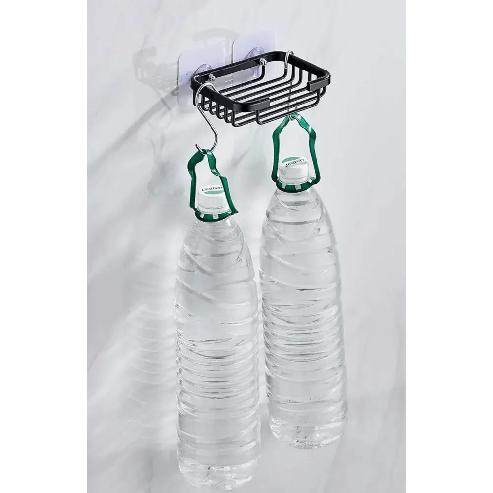 Creative Drill Free Soap Dish Holder Wall Mounted Storage Rack Toilet Soap Box Sponge