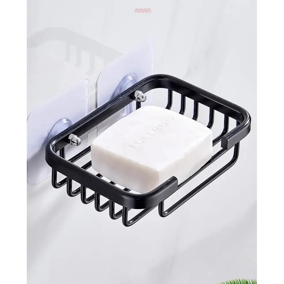 Creative Drill Free Soap Dish Holder Wall Mounted Storage Rack Toilet Soap Box Sponge