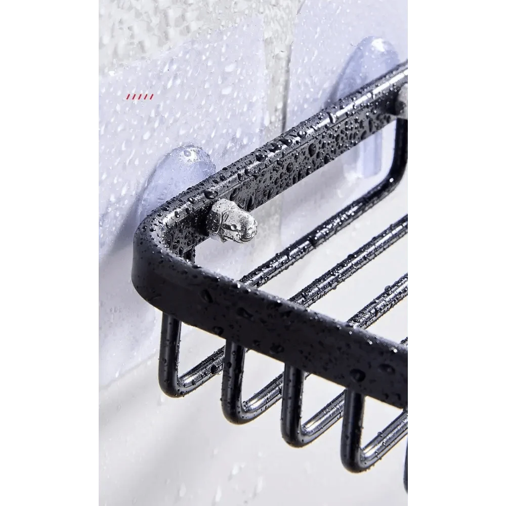 Creative Drill Free Soap Dish Holder Wall Mounted Storage Rack Toilet Soap Box Sponge