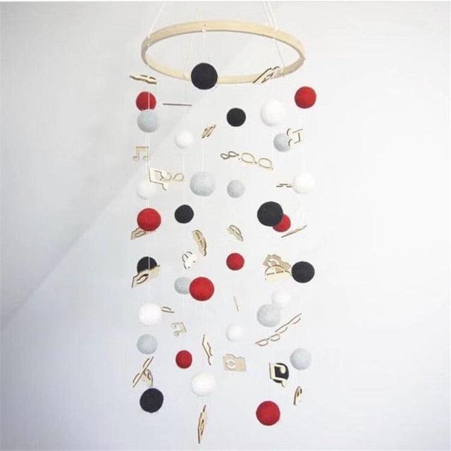Cute Wool Ball Wind Chimes Newborn Baby Bed Bell Dream Catcher