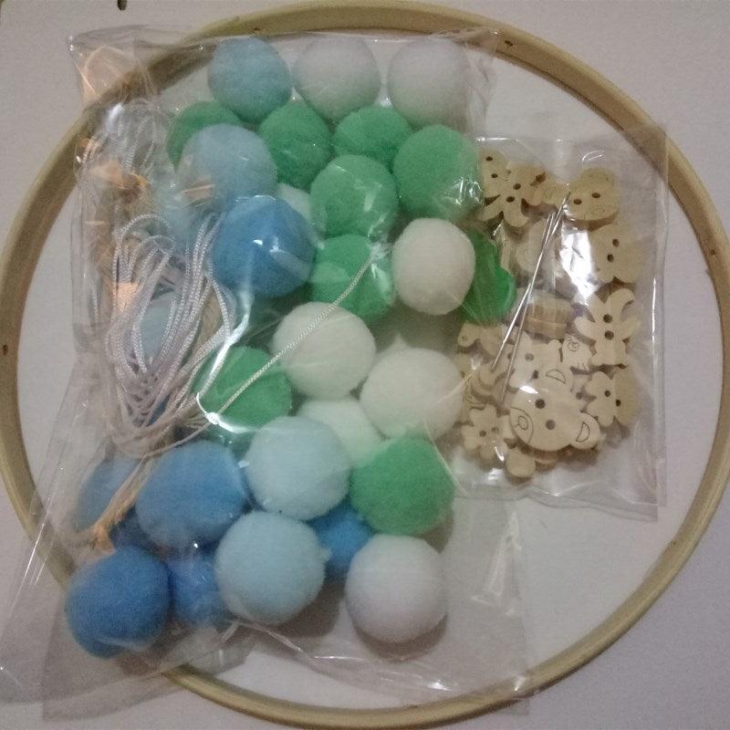 Cute Wool Ball Wind Chimes Newborn Baby Bed Bell Dream Catcher