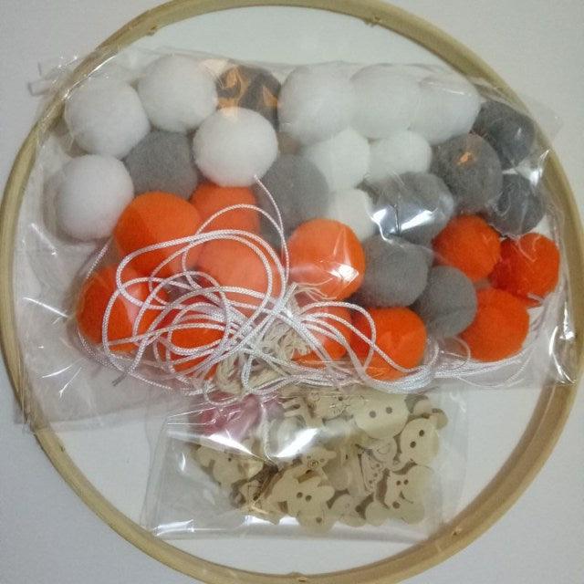 Cute Wool Ball Wind Chimes Newborn Baby Bed Bell Dream Catcher
