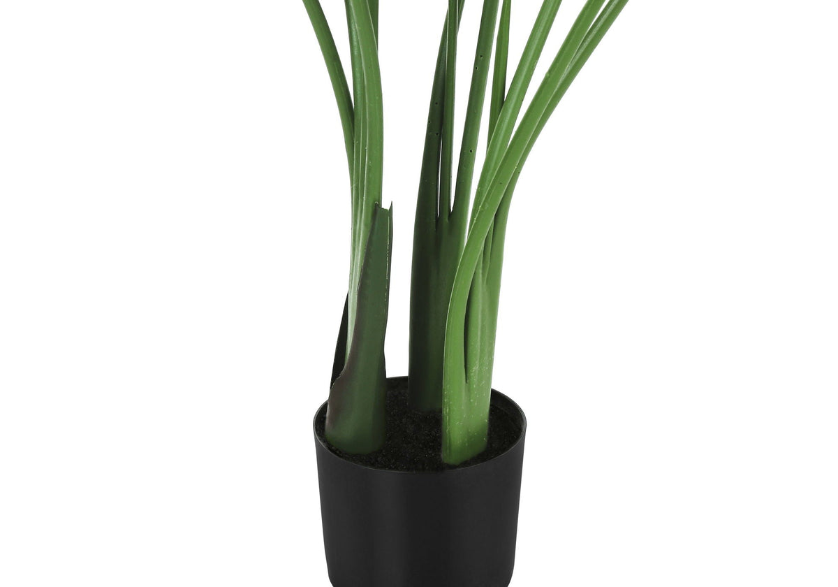 44" Tall, Artificial Plant, Bird Of Paradise Tree, Indoor, Faux, Floor, Potted- Green / Black