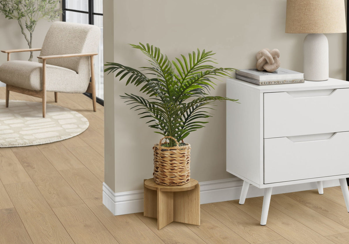 24" Tall, Artificial Plant, Palm, Indoor, Faux, Fake, Table, Floor, Potted, Real Touch, Green / Beige