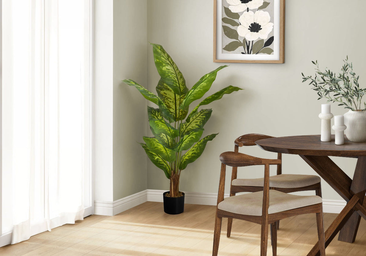 47" Tall, Artificial Plant, Evergreen Tree, Indoor, Faux, Fake, Potted, Real Touch - Green / Black