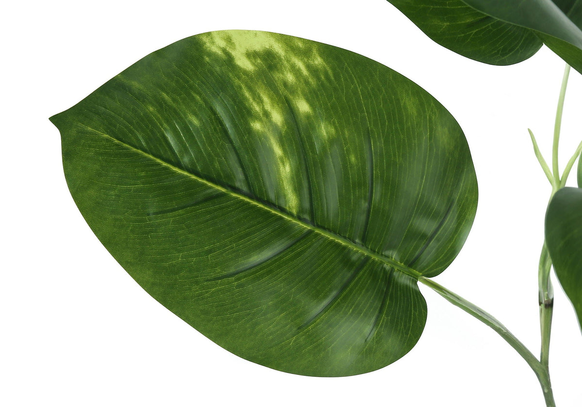 54" Tall, Artificial Dieffenbachia Tree, Indoor, Faux, Floor, Potted, Real Touch- Green / Black