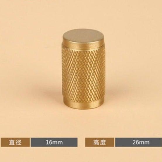 Golden Brass Knurled Textured Simple Kitchen Cabinet handle And Handles Drawer Pulls