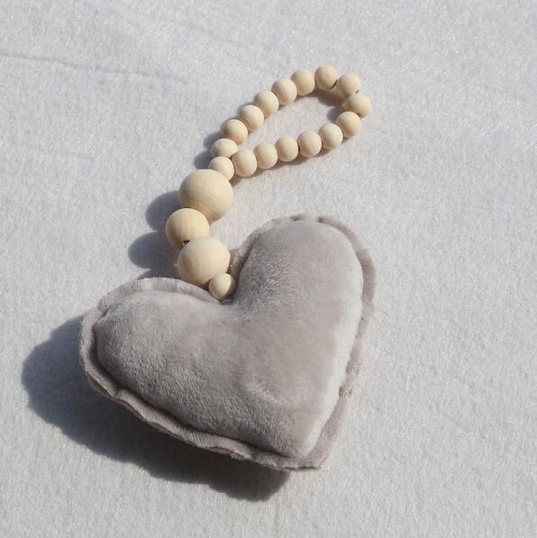 Hanging Nordic Wooden Beads Ornament Double Star Moon Kids Room Decoration Baby Crib