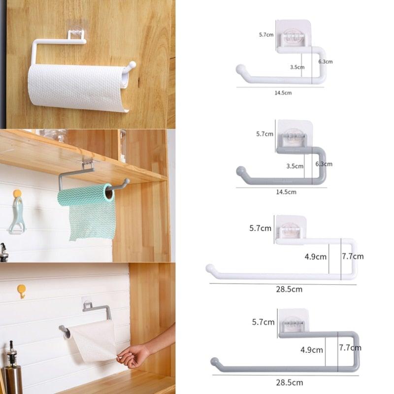 New Kitchen Paper Roll Holder Towel Hanger Rack Bar Cabinet Rag Hanging Holder