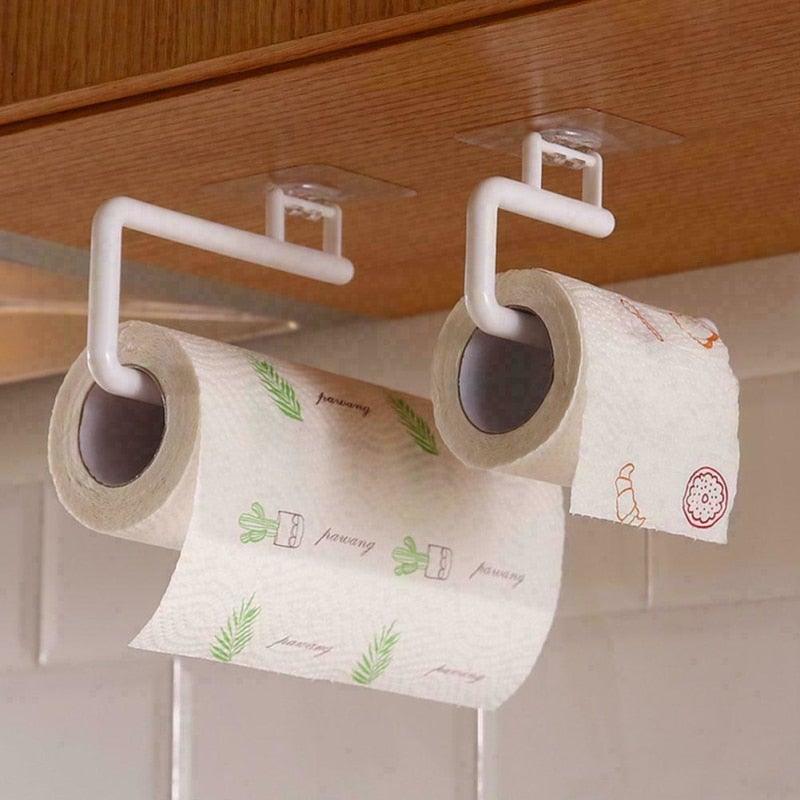 New Kitchen Paper Roll Holder Towel Hanger Rack Bar Cabinet Rag Hanging Holder