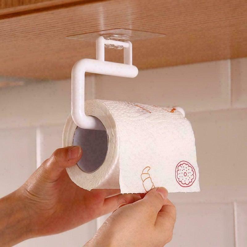 New Kitchen Paper Roll Holder Towel Hanger Rack Bar Cabinet Rag Hanging Holder