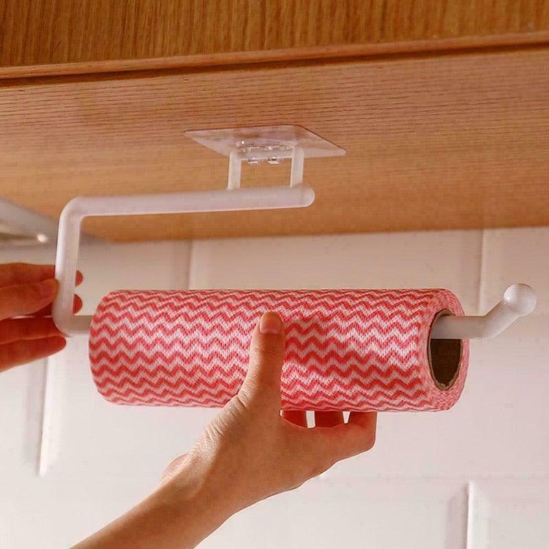New Kitchen Paper Roll Holder Towel Hanger Rack Bar Cabinet Rag Hanging Holder