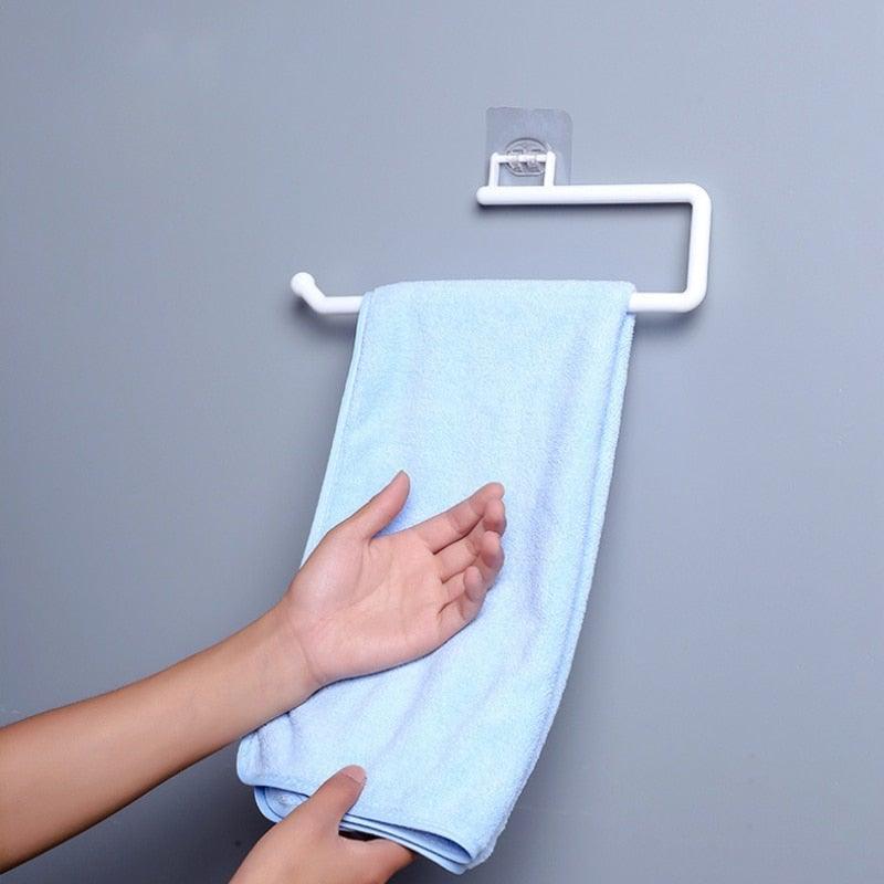 New Kitchen Paper Roll Holder Towel Hanger Rack Bar Cabinet Rag Hanging Holder