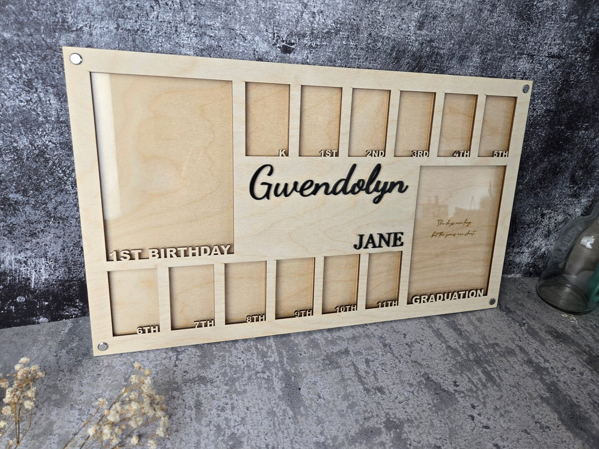 Personalized School Years Picture Frame | Pre-K to Graduation