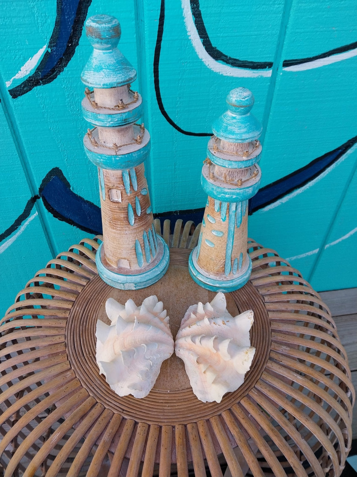 Squamosa Tridacna Clam Shell Pair- Fluted Ruffled Seashell