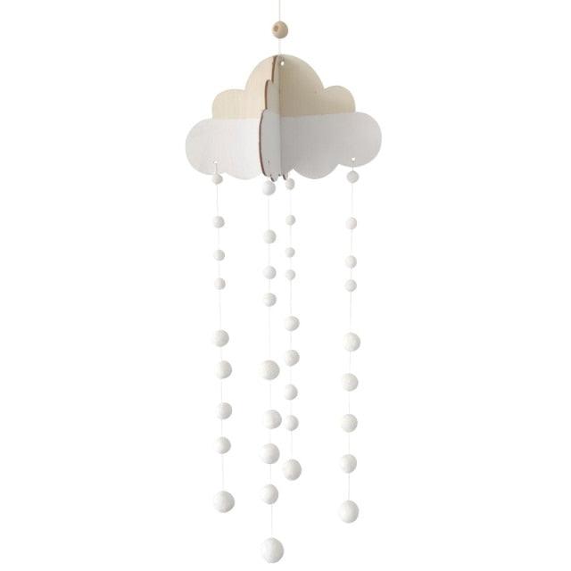 Wooden Hot Air Balloon Wind Chime Hanging Toys Baby Bed Bell Kids Room Decoration