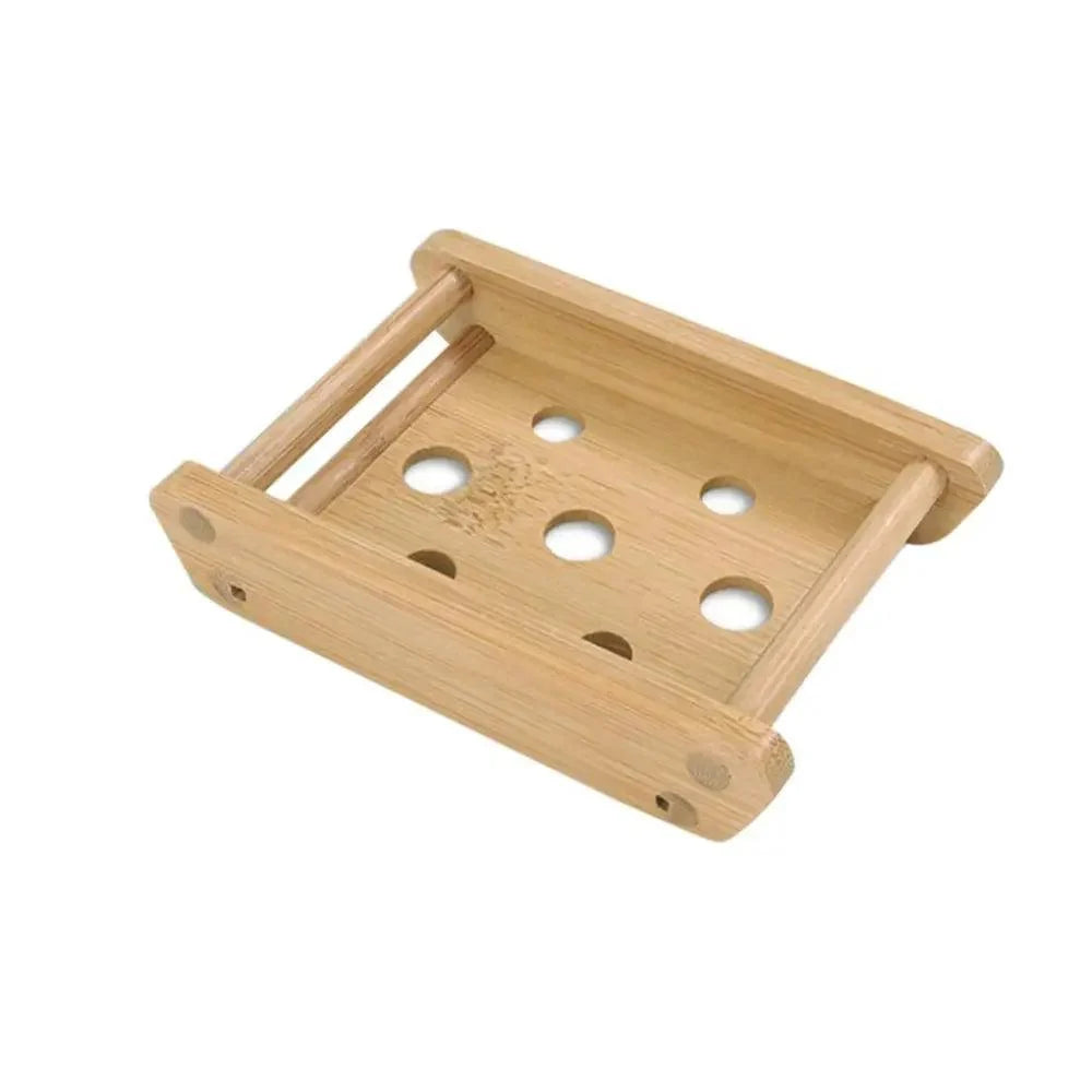 Wooden Natural Bamboo Soap Dishes Tray Holder Storage Soap Rack Plate Box pick variety