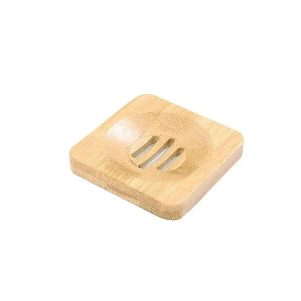 Wooden Natural Bamboo Soap Dishes Tray Holder Storage Soap Rack Plate Box pick variety