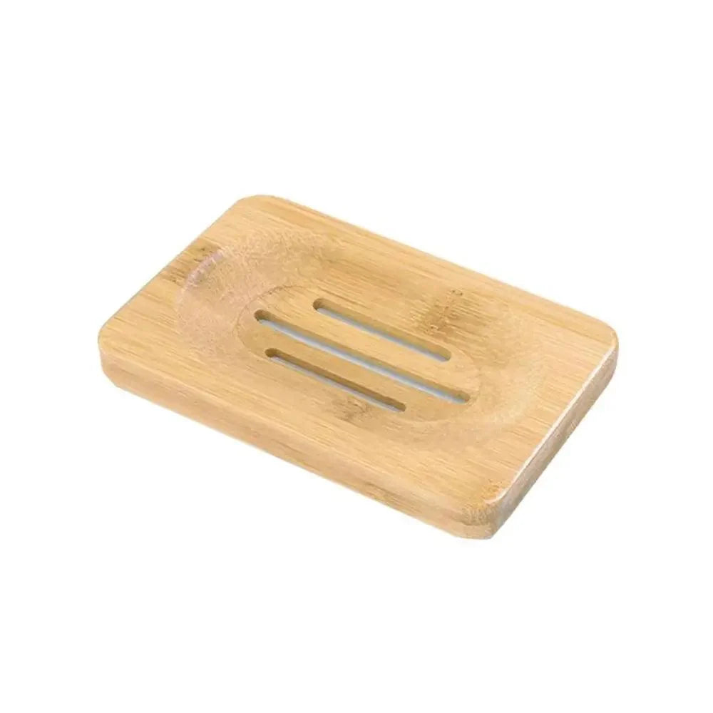 Wooden Natural Bamboo Soap Dishes Tray Holder Storage Soap Rack Plate Box pick variety