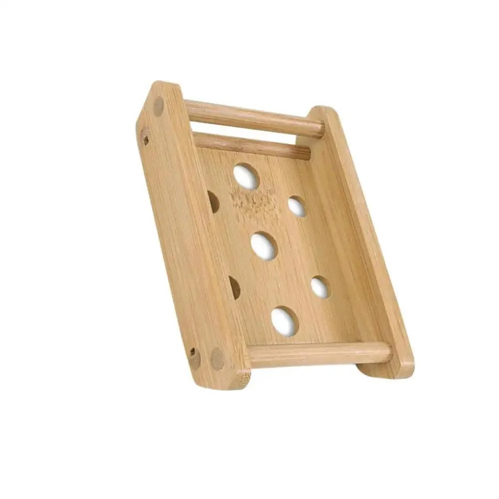 Wooden Natural Bamboo Soap Dishes Tray Holder Storage Soap Rack Plate Box pick variety