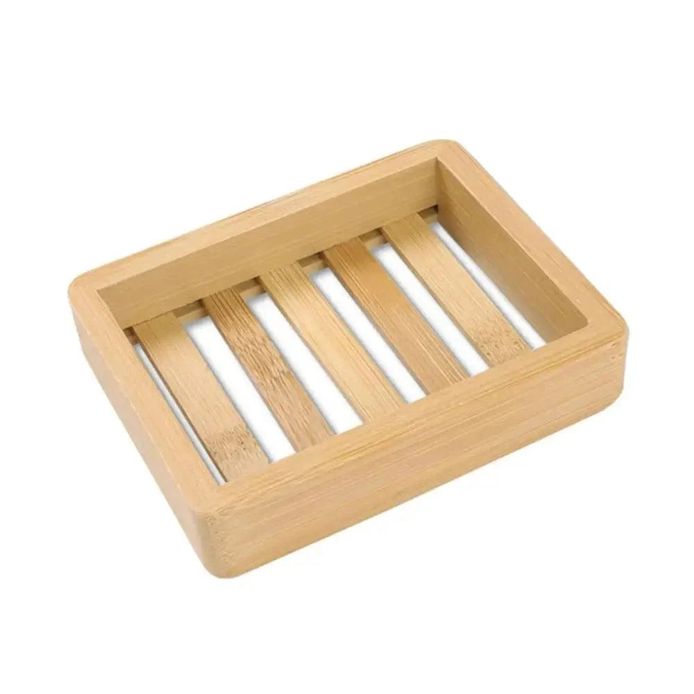 Wooden Natural Bamboo Soap Dishes Tray Holder Storage Soap Rack Plate Box pick variety