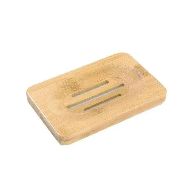 Wooden Natural Bamboo Soap Dishes Tray Holder Storage Soap Rack Plate Box pick variety