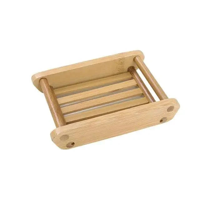 Wooden Natural Bamboo Soap Dishes Tray Holder Storage Soap Rack Plate Box pick variety