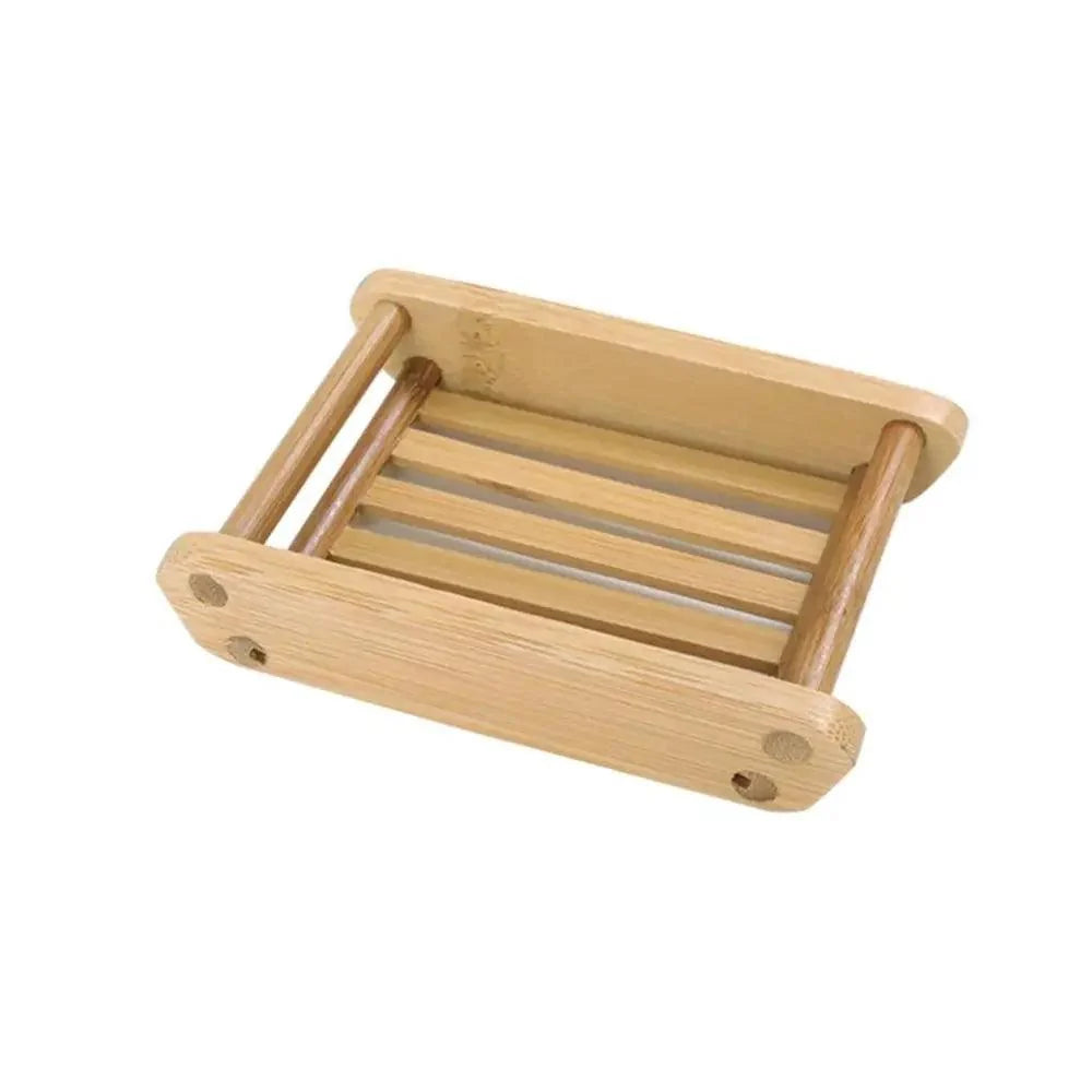 Wooden Natural Bamboo Soap Dishes Tray Holder Storage Soap Rack Plate Box pick variety