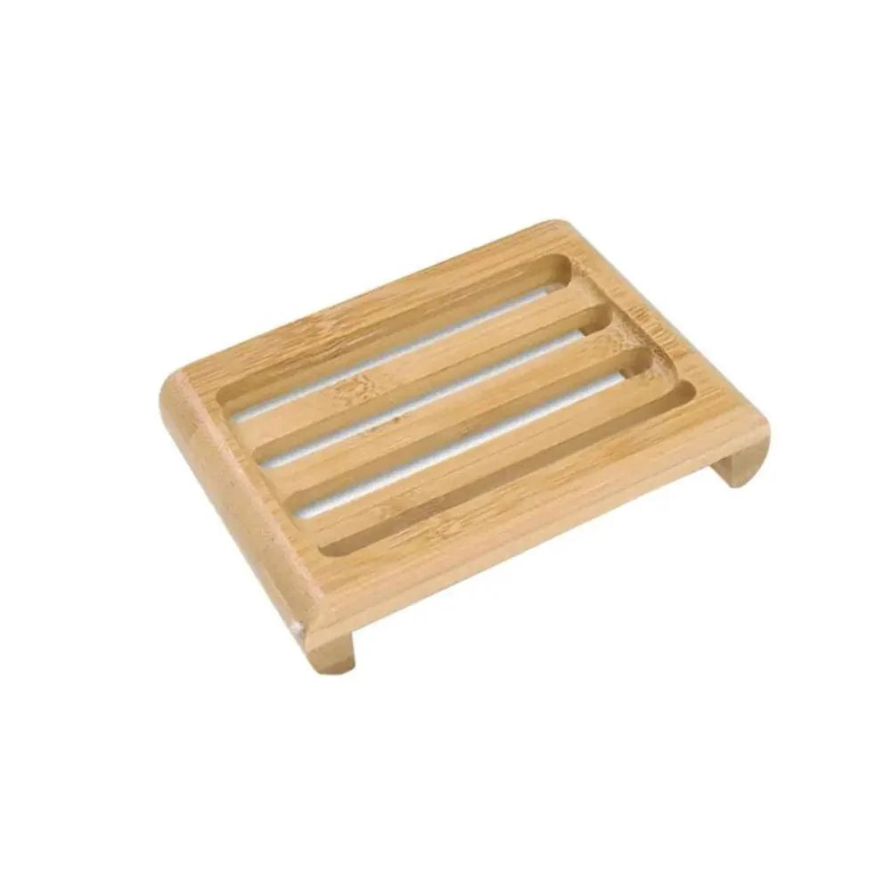 Wooden Natural Bamboo Soap Dishes Tray Holder Storage Soap Rack Plate Box pick variety