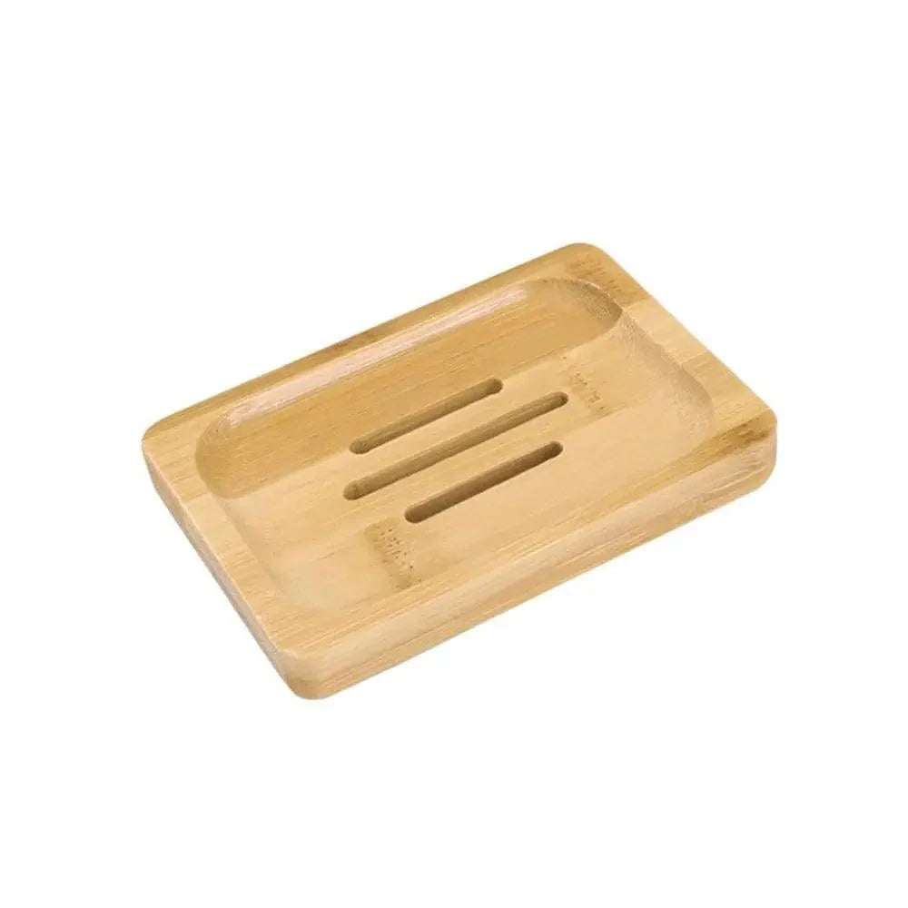 Wooden Natural Bamboo Soap Dishes Tray Holder Storage Soap Rack Plate Box pick variety