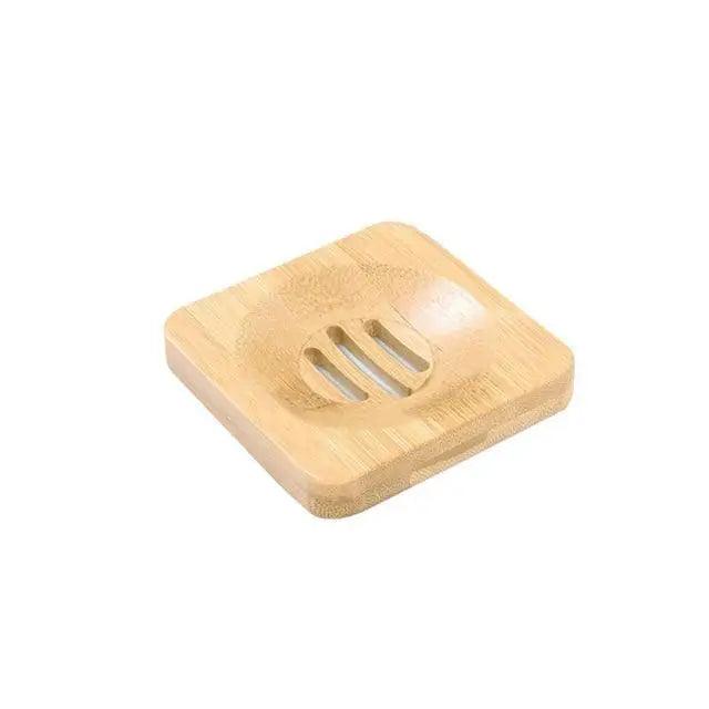 Wooden Natural Bamboo Soap Dishes Tray Holder Storage Soap Rack Plate Box pick variety