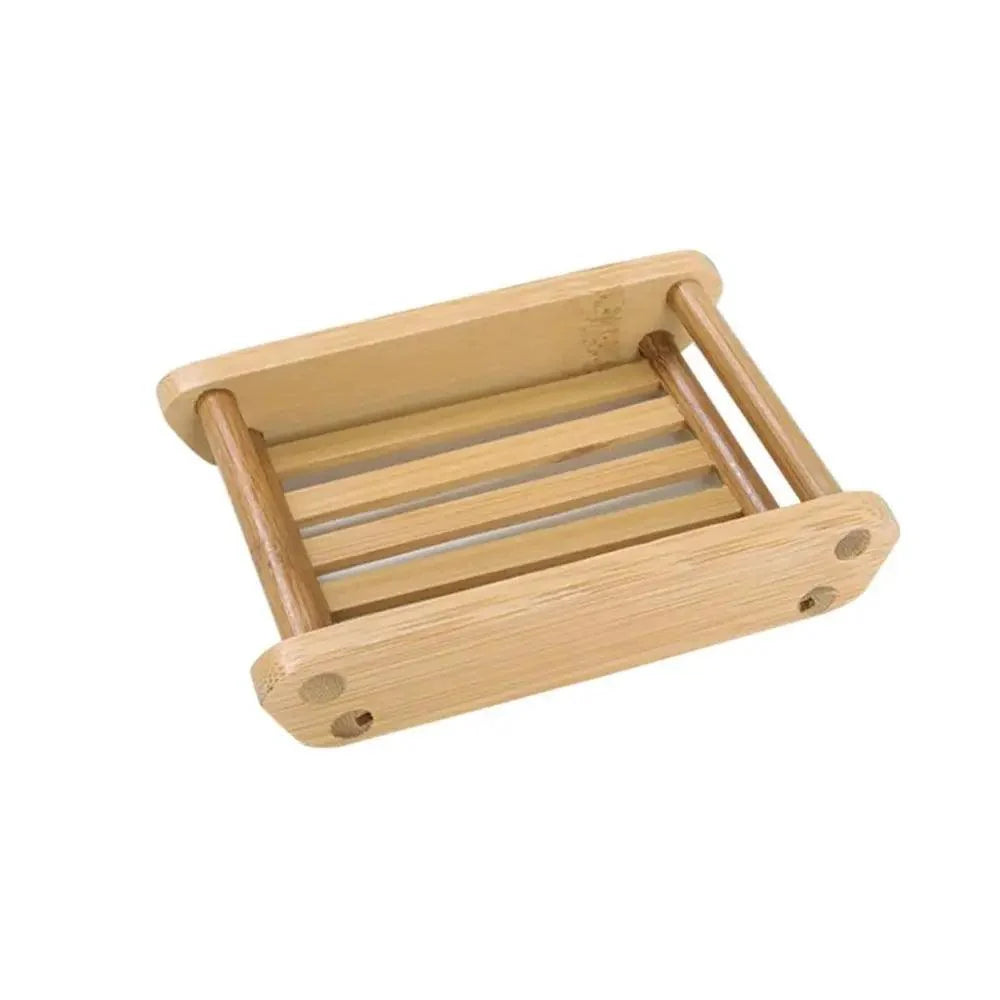Wooden Natural Bamboo Soap Dishes Tray Holder Storage Soap Rack Plate Box pick variety