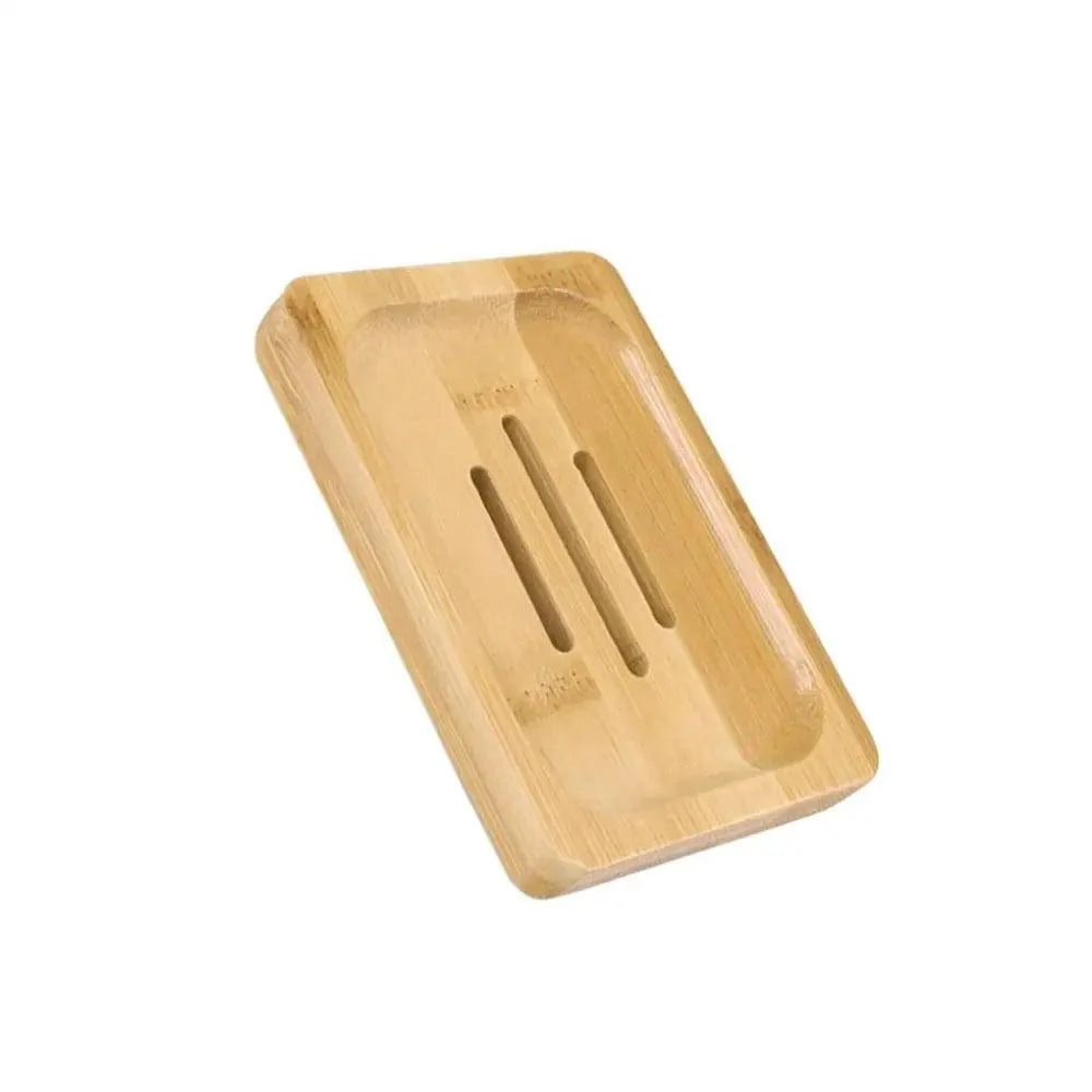 Wooden Natural Bamboo Soap Dishes Tray Holder Storage Soap Rack Plate Box pick variety