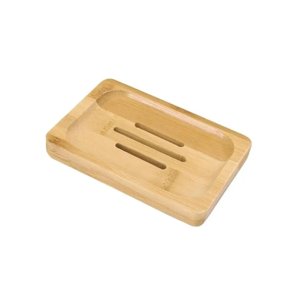 Wooden Natural Bamboo Soap Dishes Tray Holder Storage Soap Rack Plate Box pick variety